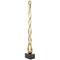 51" Aluminum Tall Linked Floor Abstract Sculpture with Black Base